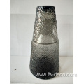 custom embossed black glass bedside water carafe